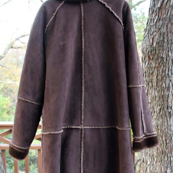Suede and Fur coat by London Fog- size 2X - Picture 5 of 6